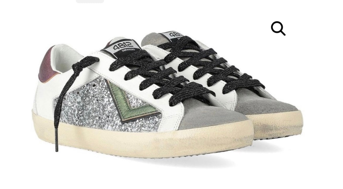 4B12 Supreme Shoe in Silver and Purple