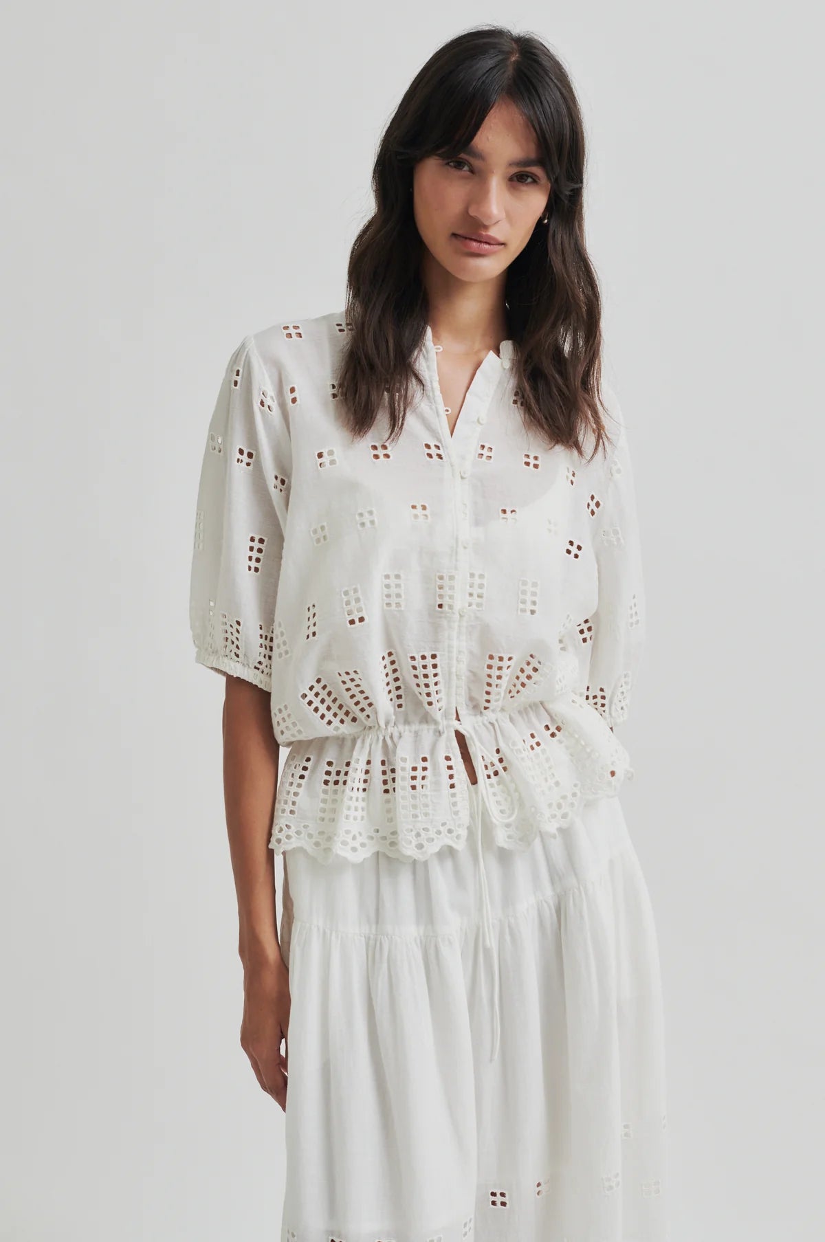 Elenore Shirt (White Alyssum)