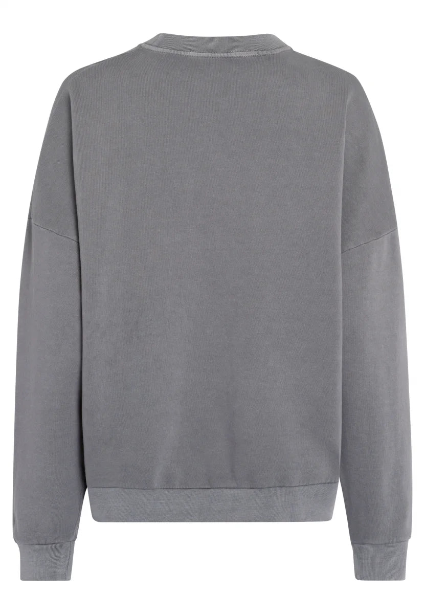Grey Sweat dress with Brooklyn appliqué