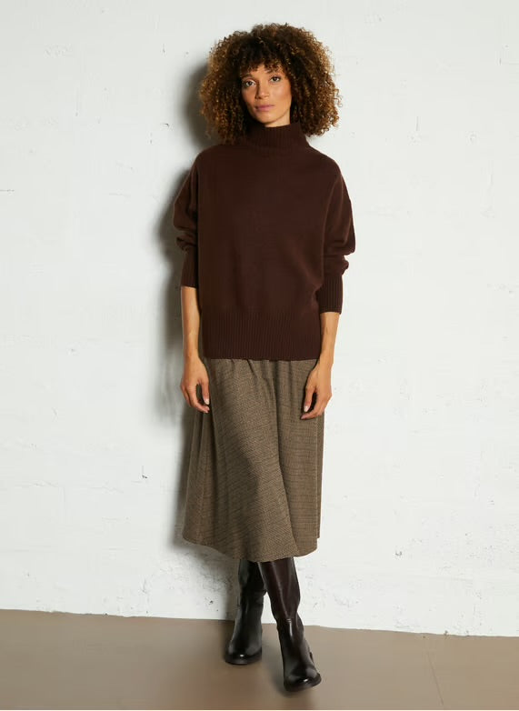 Suncoo
Loose-fit wool sweater with high neck - Brown – PALACE