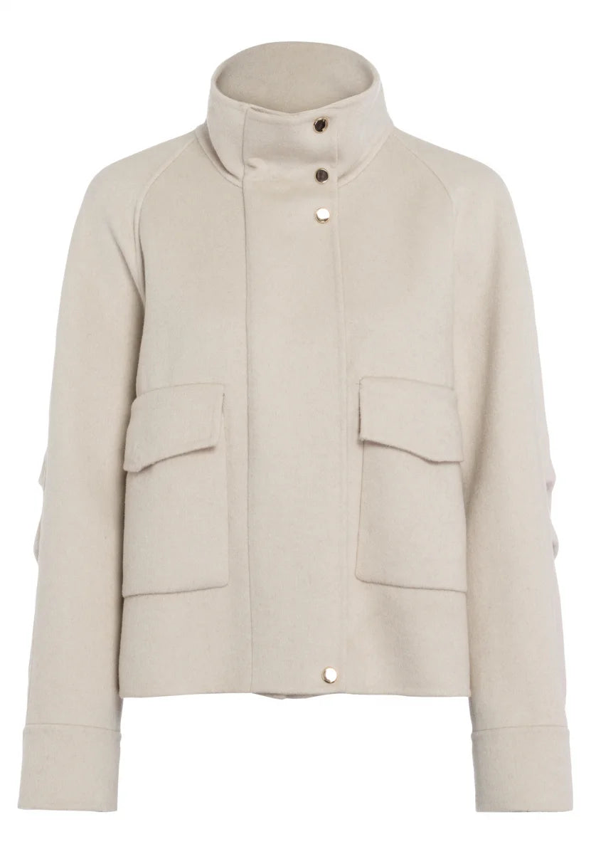 Jacket in double-face in light sand