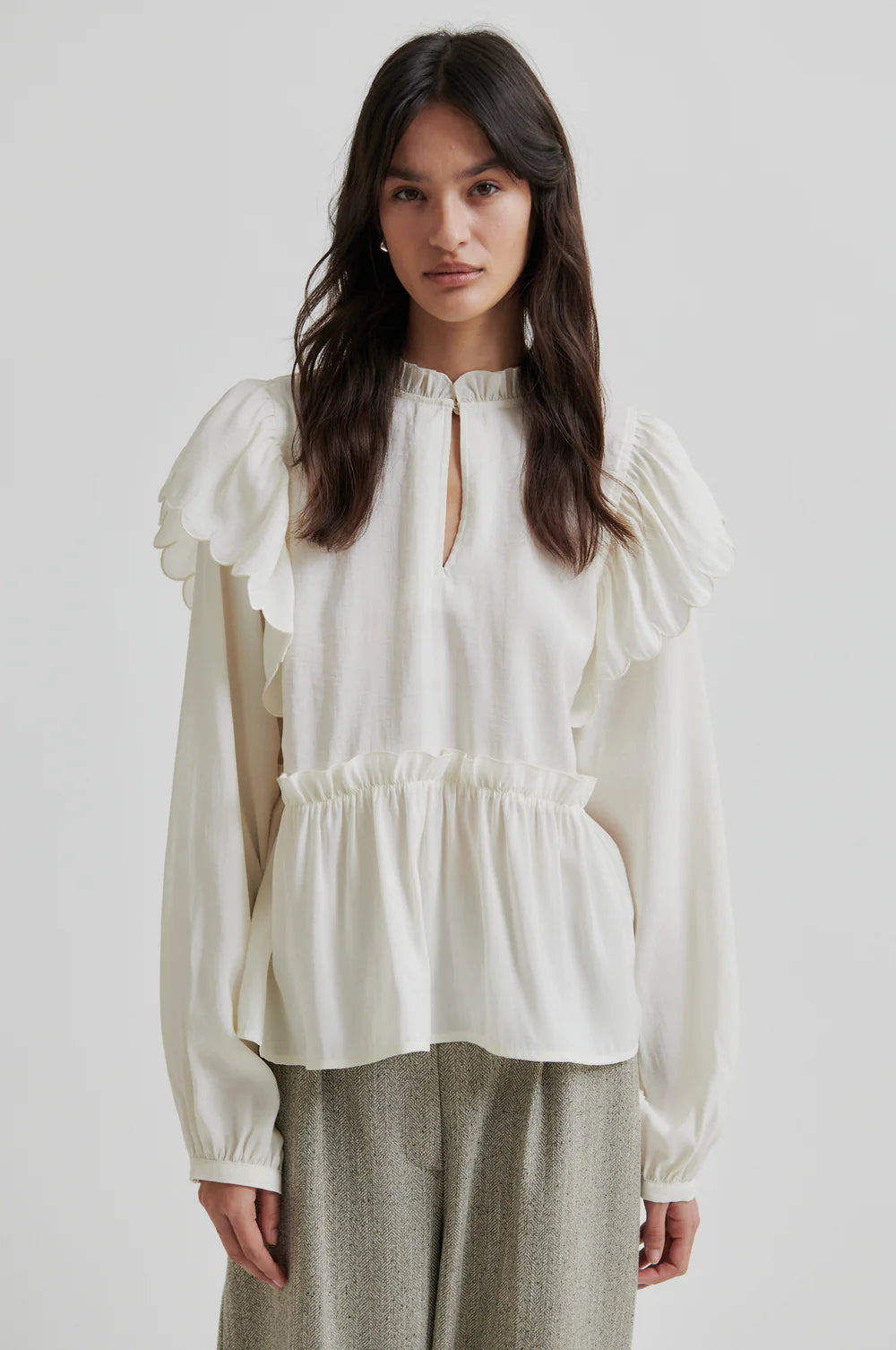 Terra Frill Blouse in Tofu