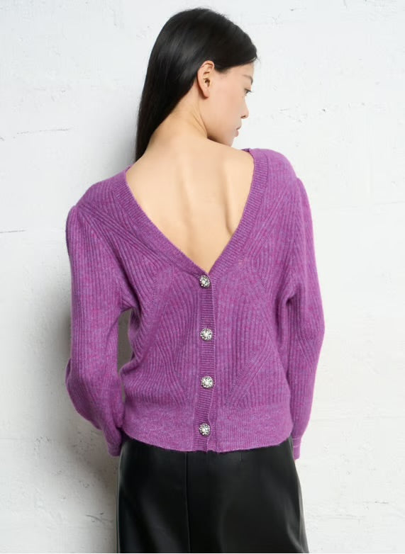 Suncoo
Gilet col V en laine mélangée - Purple – POLLEN