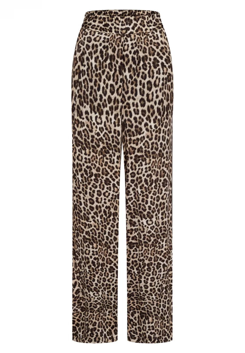 Pyjama trousers with leoprint and stripes