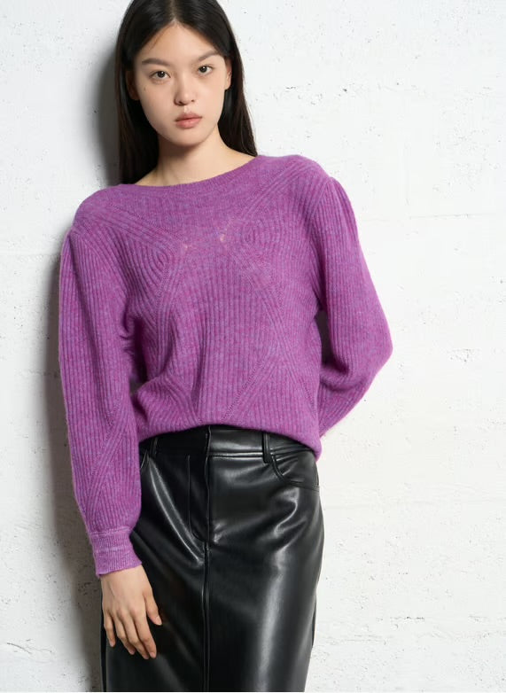 Suncoo
Gilet col V en laine mélangée - Purple – POLLEN