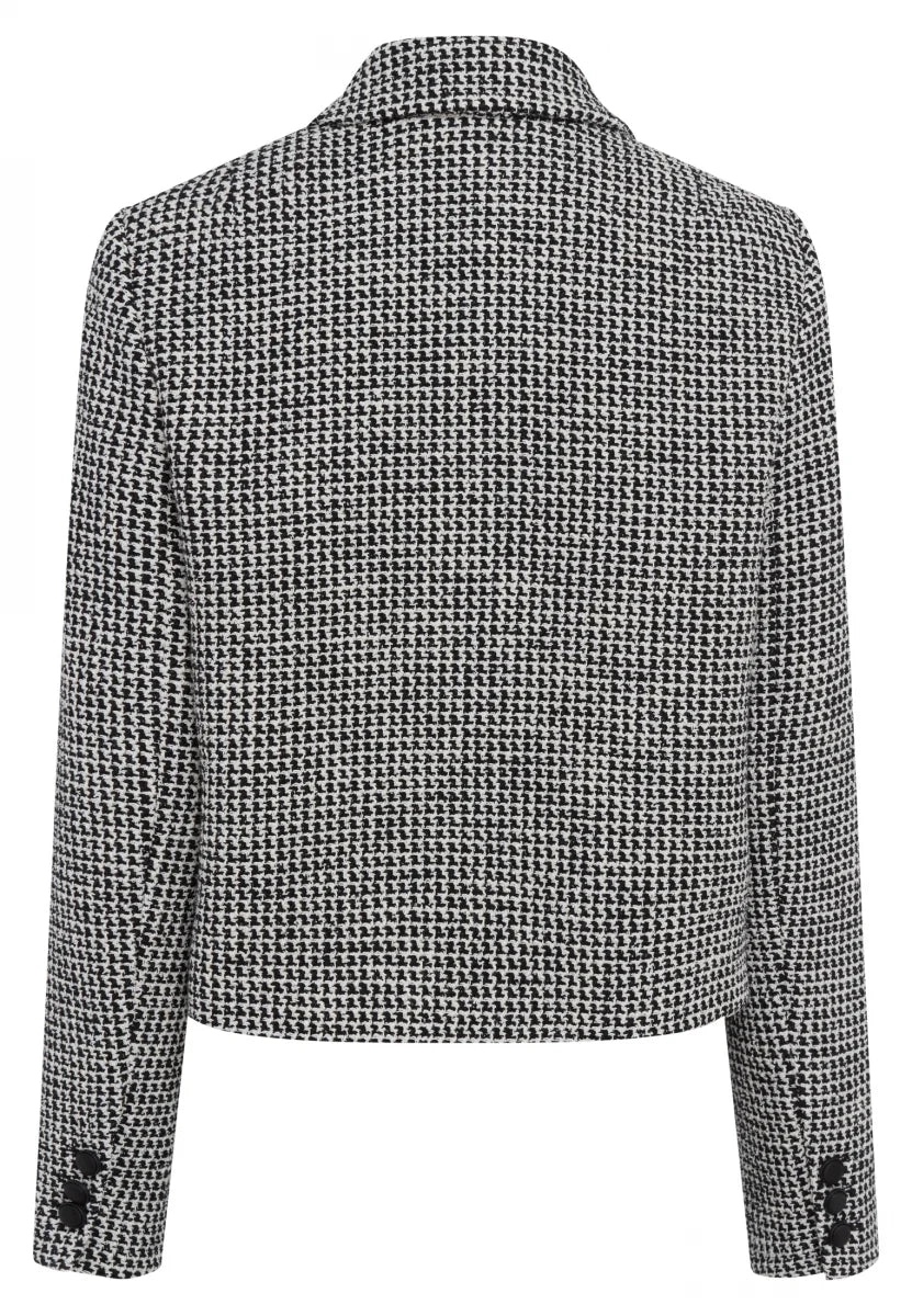 Jacket with graphic jacquard