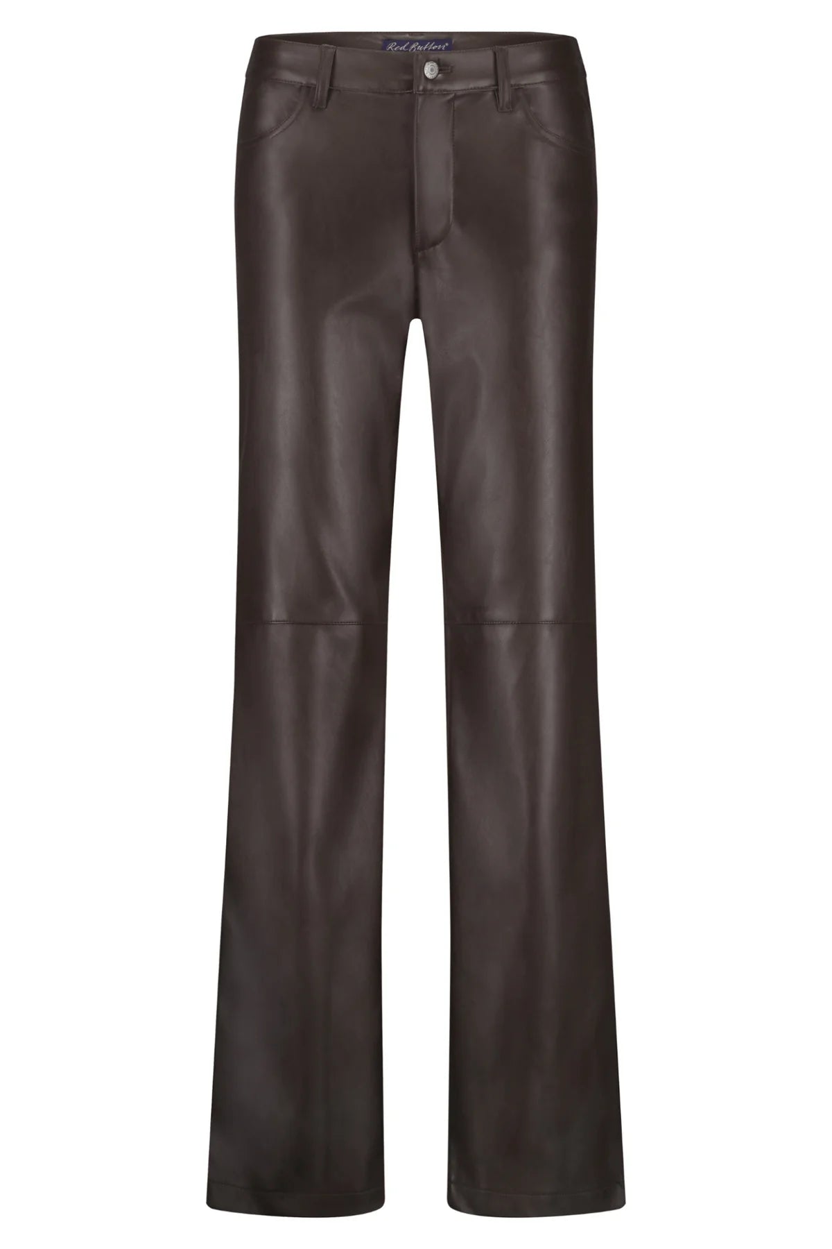 Red Button SRB4627A Colette Faux Leather Trousers (78cm) Brown