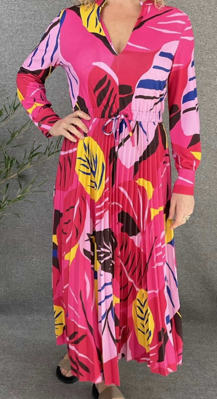 Silvano jersey dress in ruby tropical