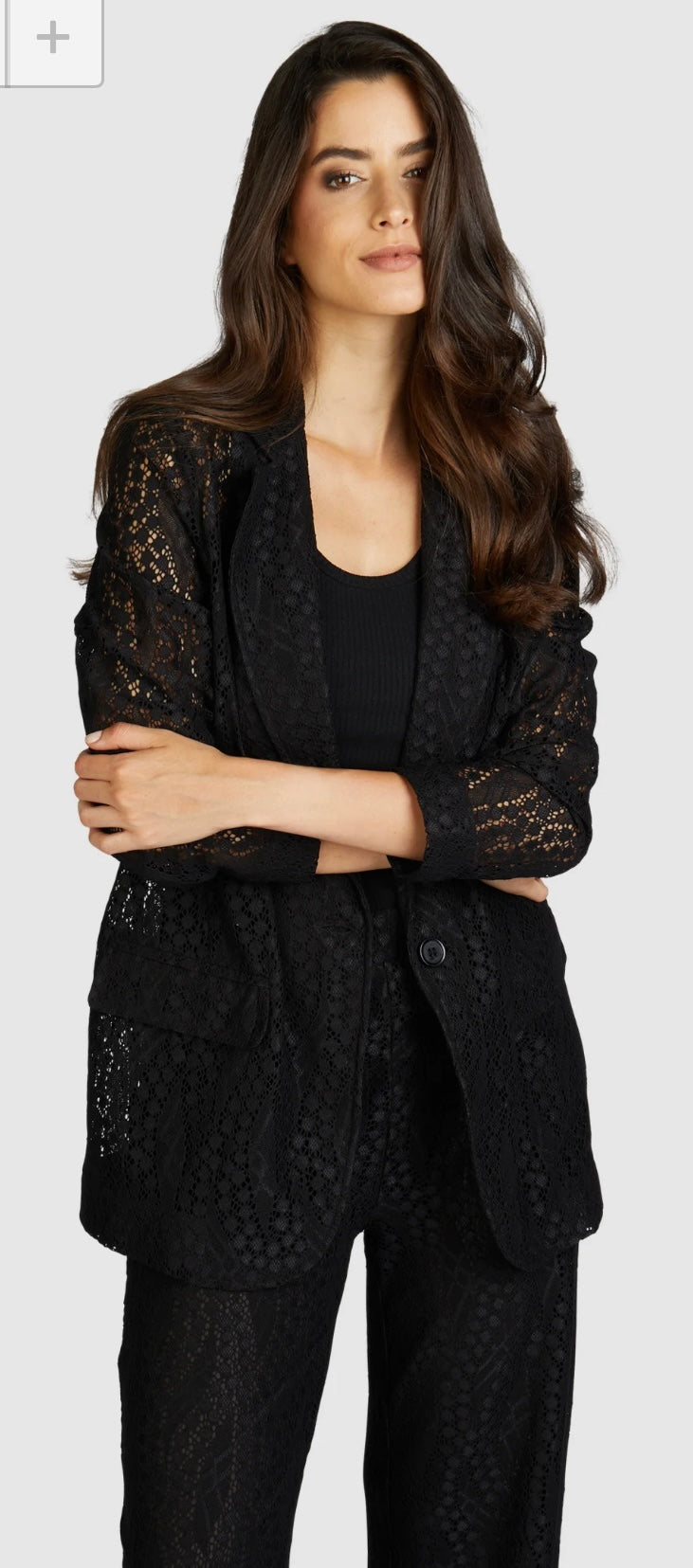 Lace Black Blazer