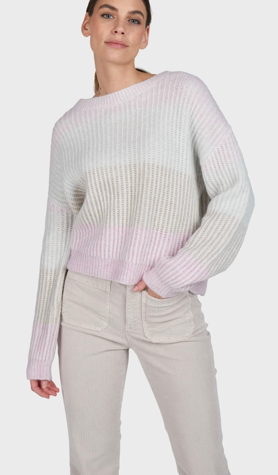 Sweater with ombre stripes