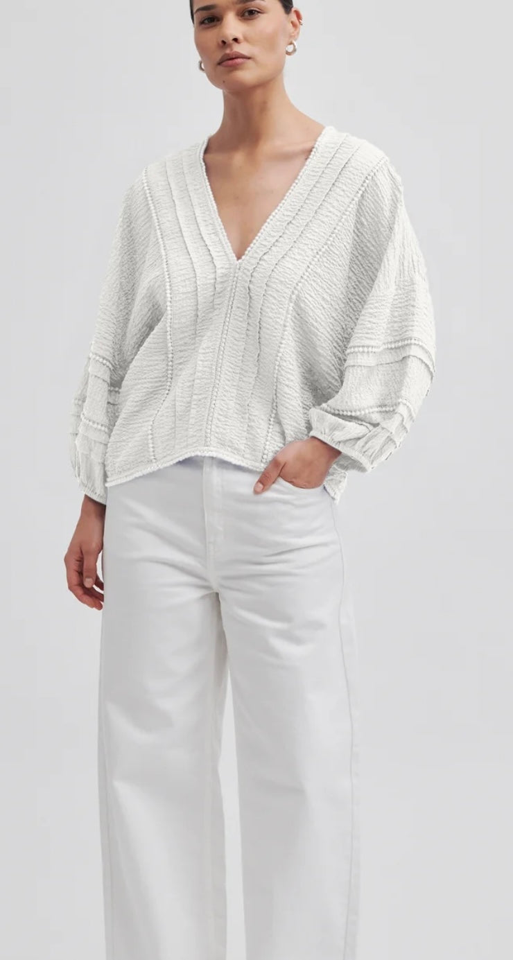 Mallani Blouse Snow White - Long sleeved blouses