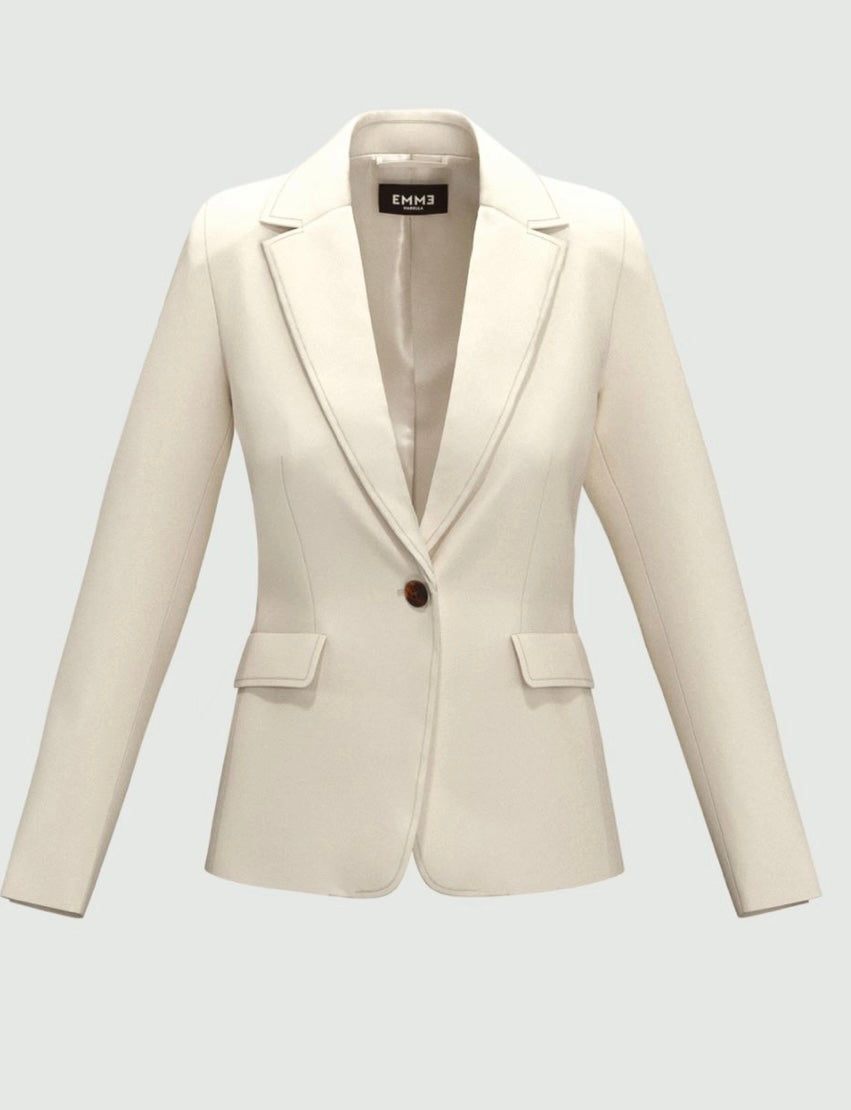 EMME  Dea Single-breasted blazer in ivory