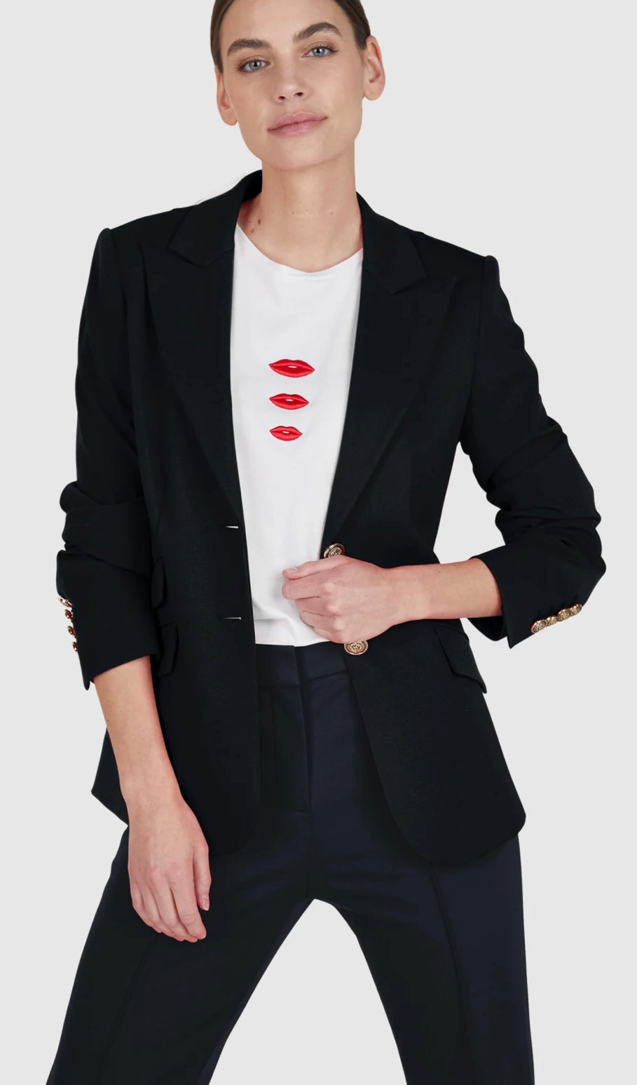 Fitted jersey blazer