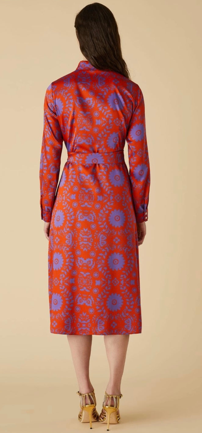 Patterened shirt dress