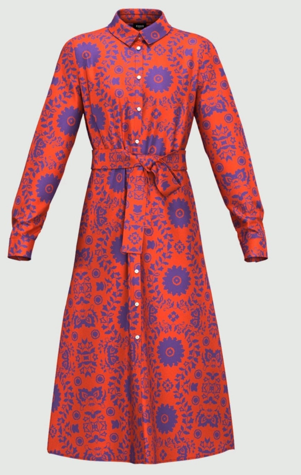 Patterened shirt dress