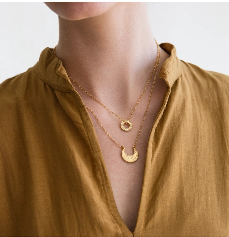 Classic Crescent Necklace - Reversible