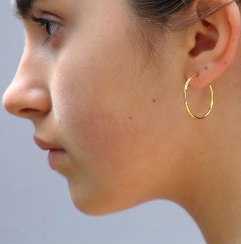 Gold Classic Hoop Earings