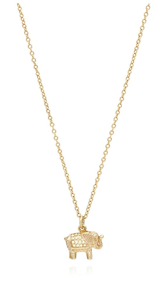 Anna Beck Chairty Small Gold Elephant Necklace
