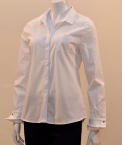 Eva Kayan white shirt with studd detail