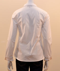 Eva Kayan white shirt with studd detail