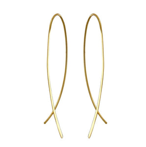 Gold Crossover Earrings