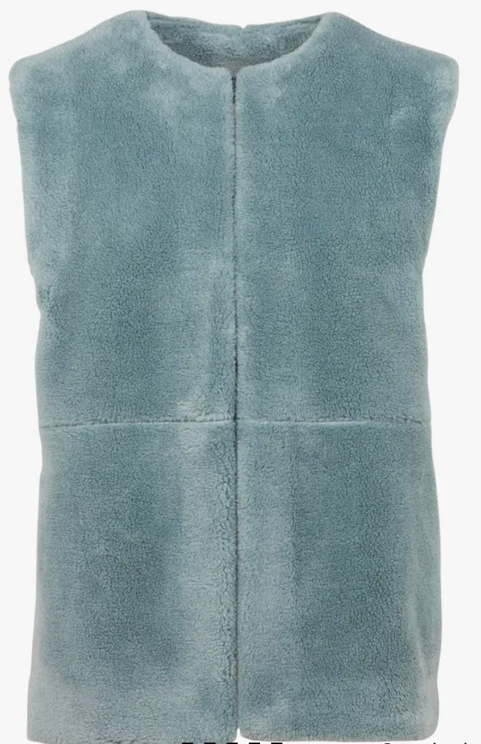 SUNCOO EDDY - Raw denim Sleeveless coat