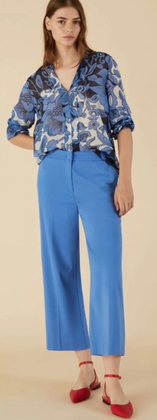 Vocio deep blue trousers