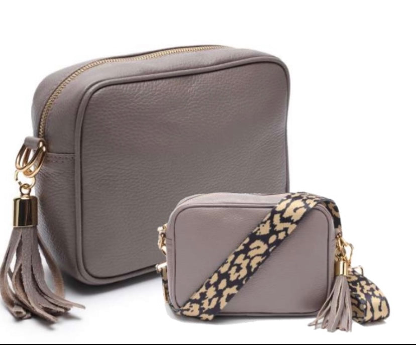 Crossbody Grey (leopard strap)