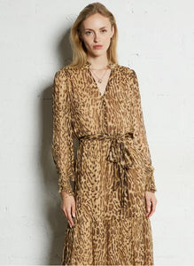 Eco-friendly
New
Suncoo
Leopard print belted long dress - Beige – COSMOS