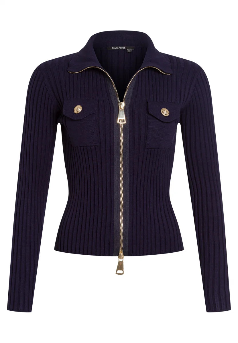 Cardigan with Pockets in navy