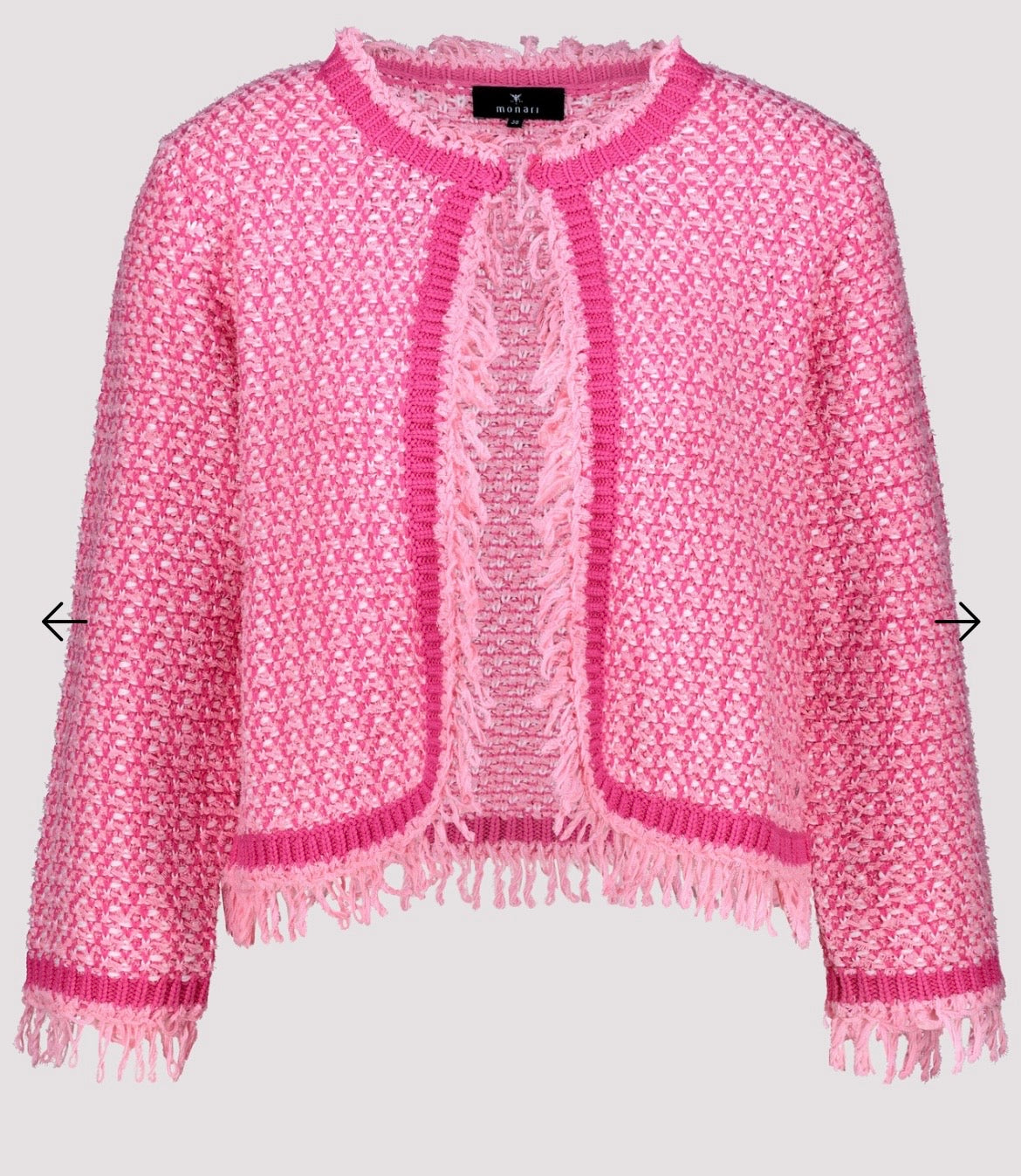 FRINGE TWEED CARDIGAN
COLOR: Spring flower