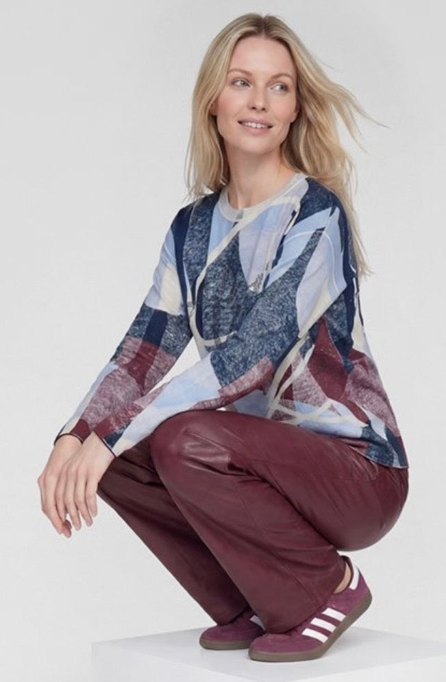 Rabe Abstract Print
Cotton Knit Jumper Light
Blue