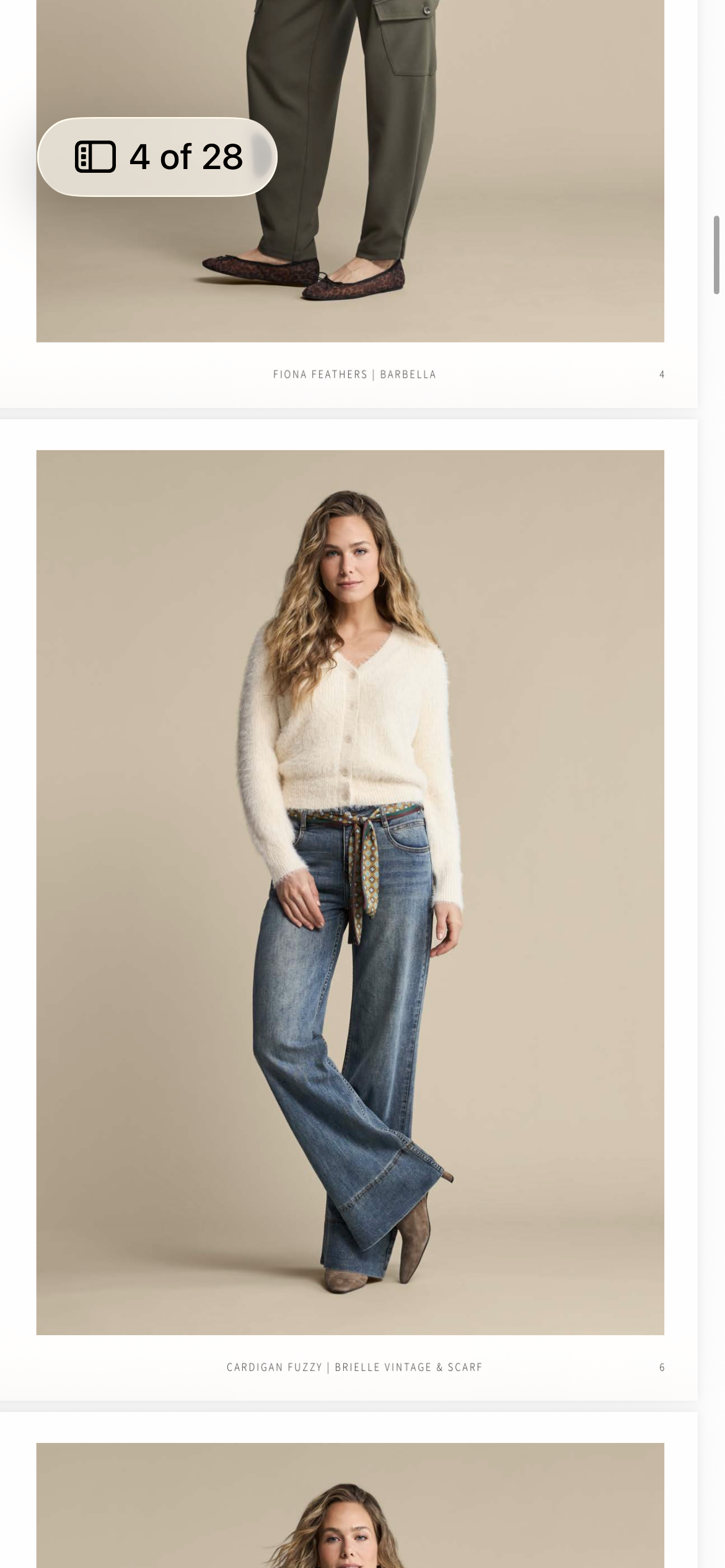Cardigan Fuzzy in cream