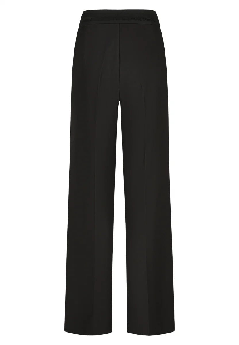Wide leg pants with elastic waistband