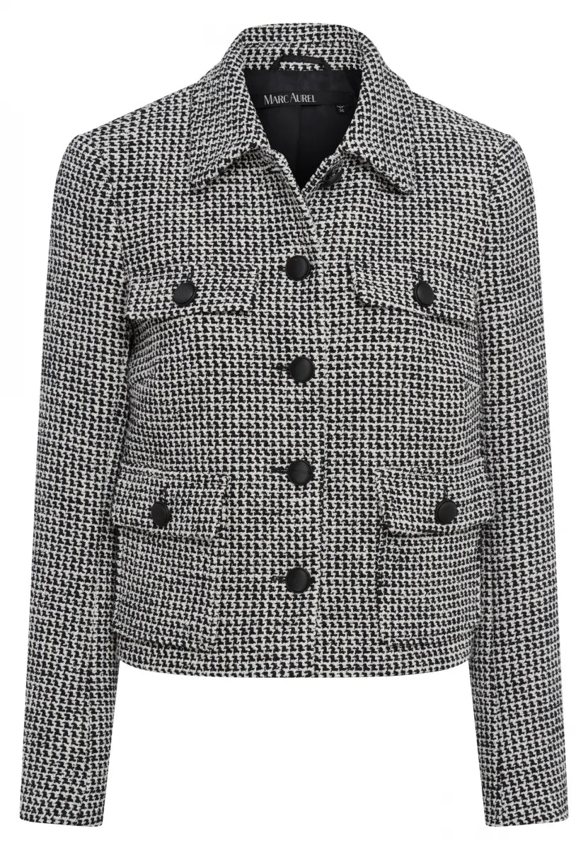 Jacket with graphic jacquard