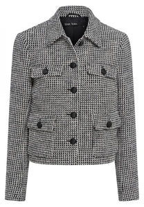 Jacket with graphic jacquard