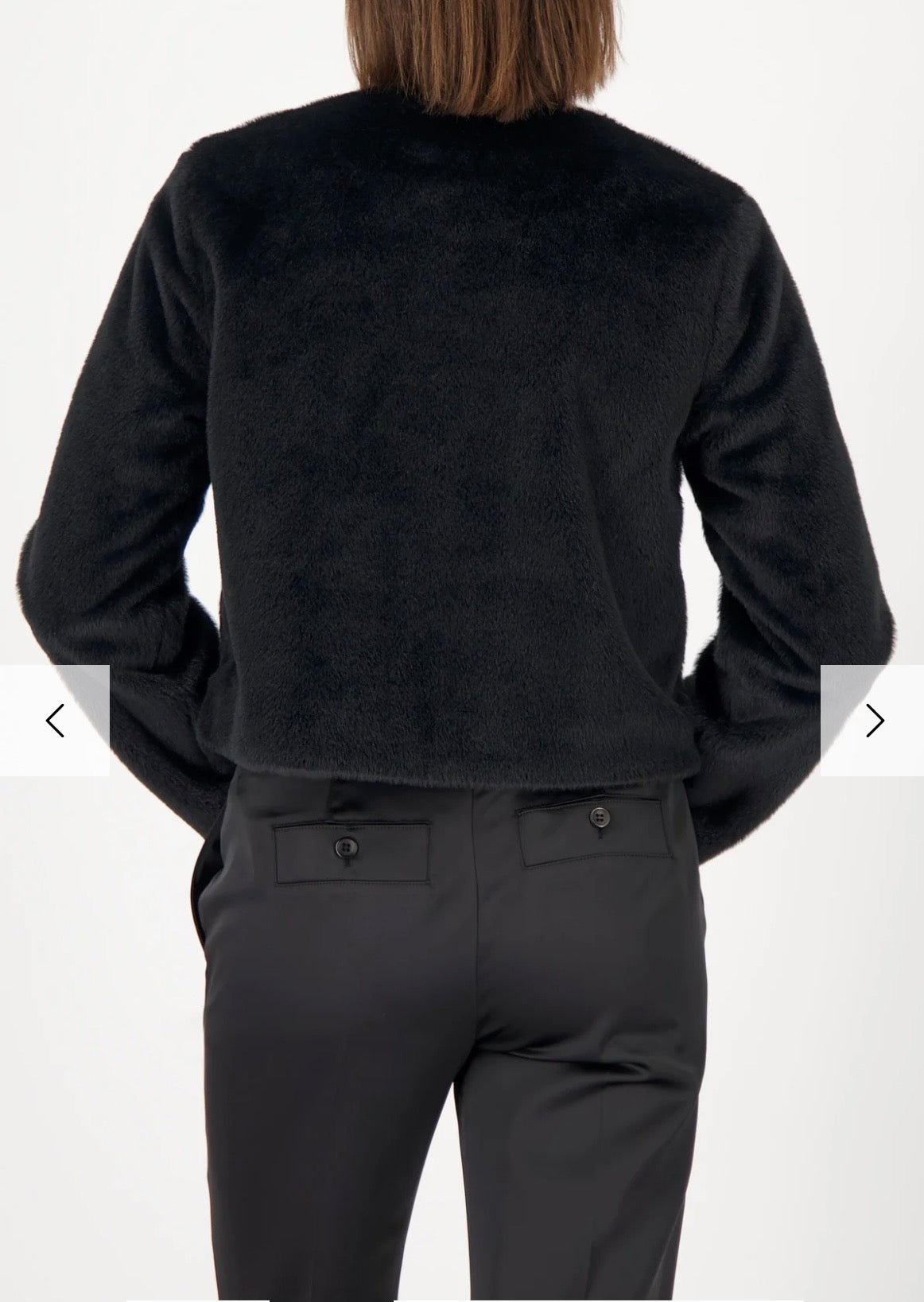 FAUX FUR JACKET - BLACK