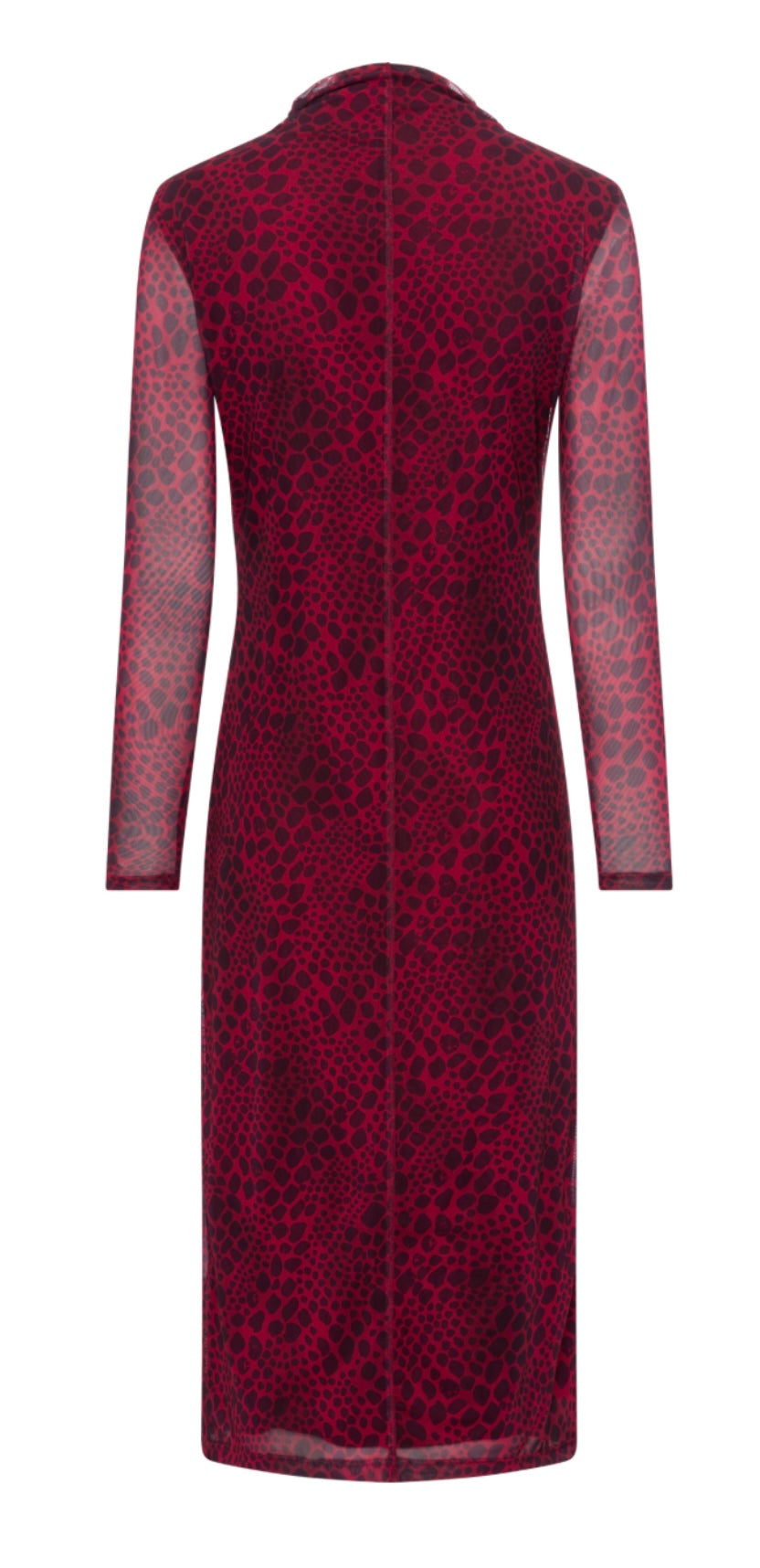 Dress in reptile print in red varied
