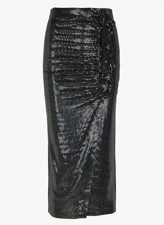 Suncoo
Asymmetrical sequin skirt - Silver – FLOR