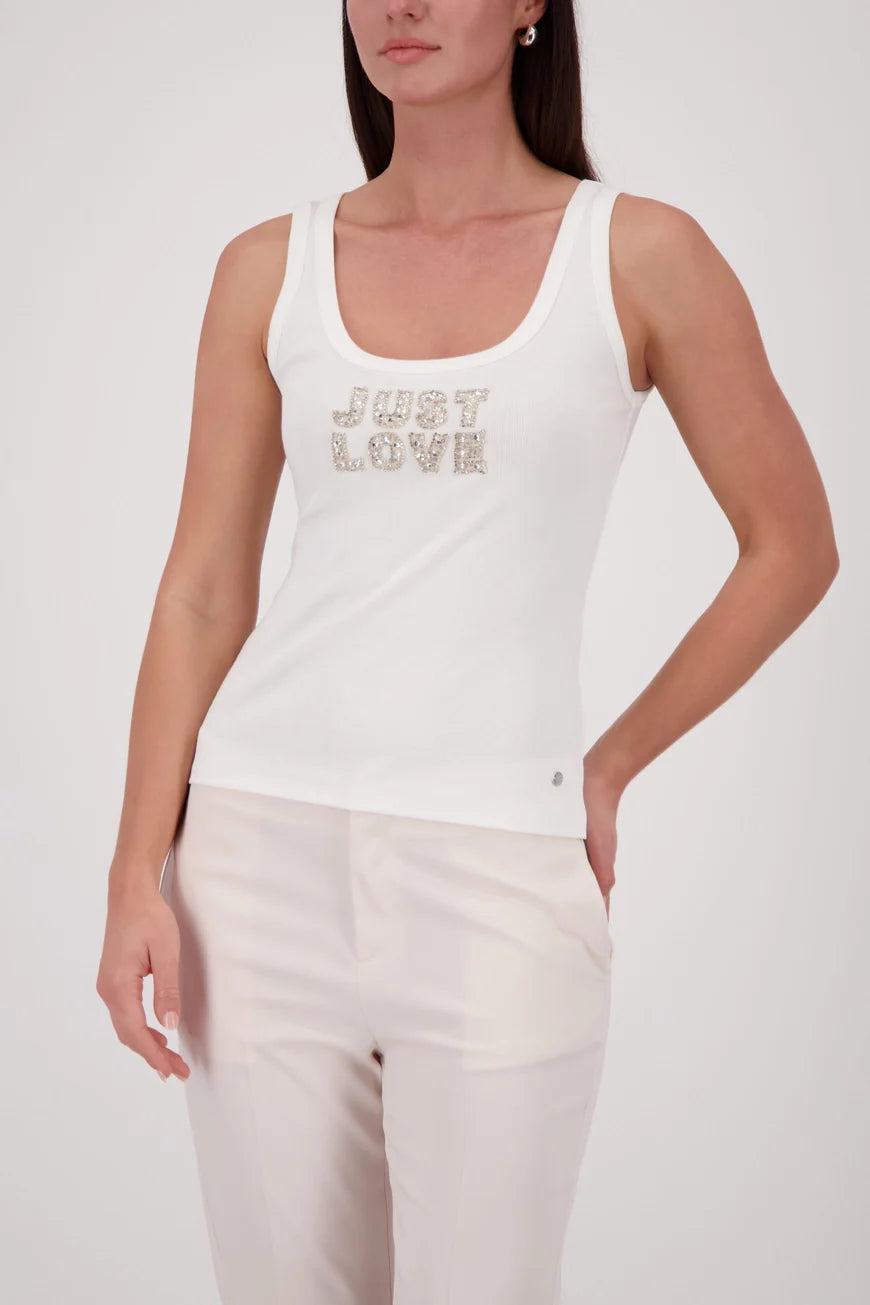 JUST LOVE VEST TOP - OFF WHITE