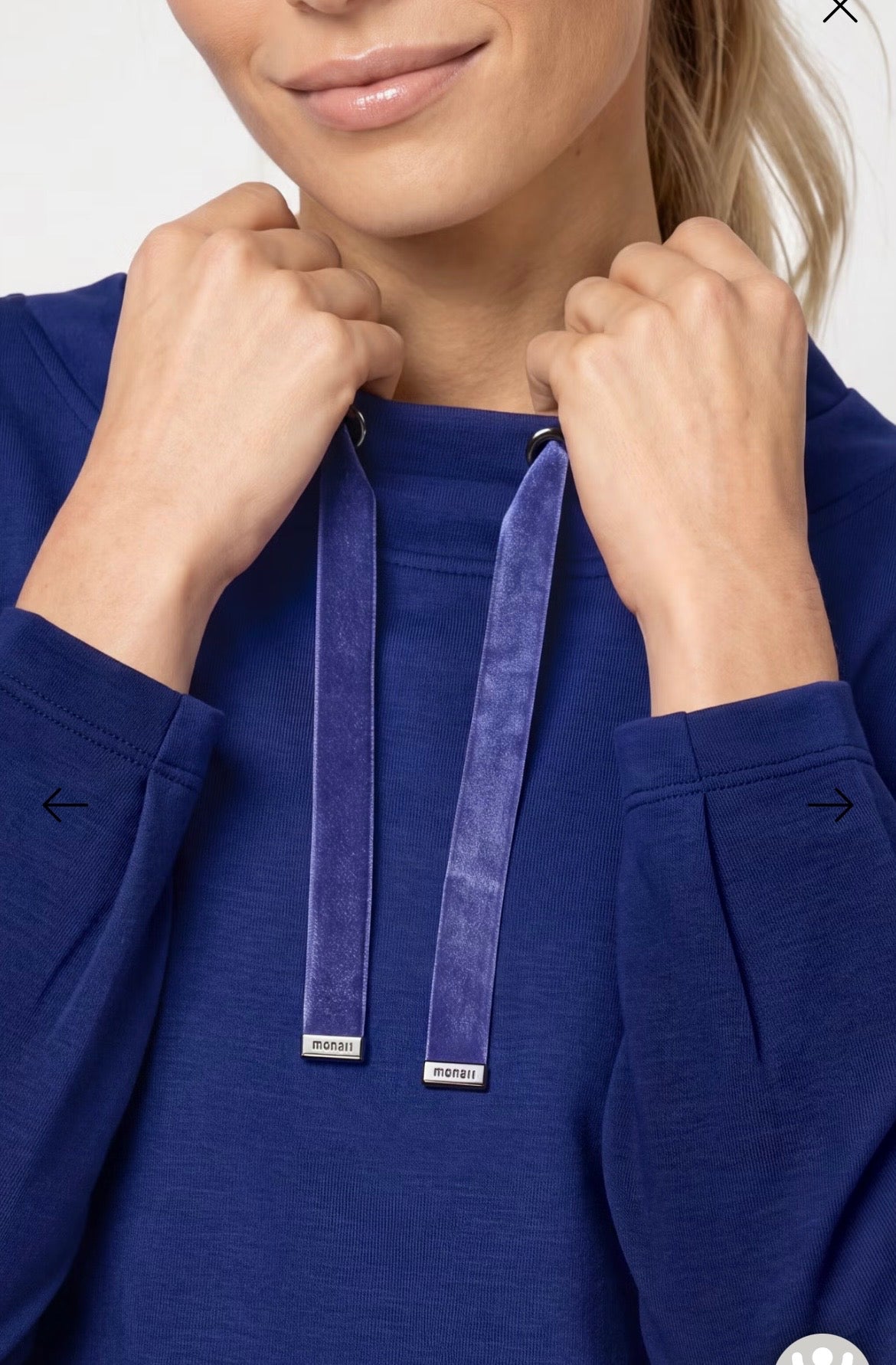 NEW-SWEATSHIRT WITH VELVETY DRAWSTRING
COLOR:Classic navy