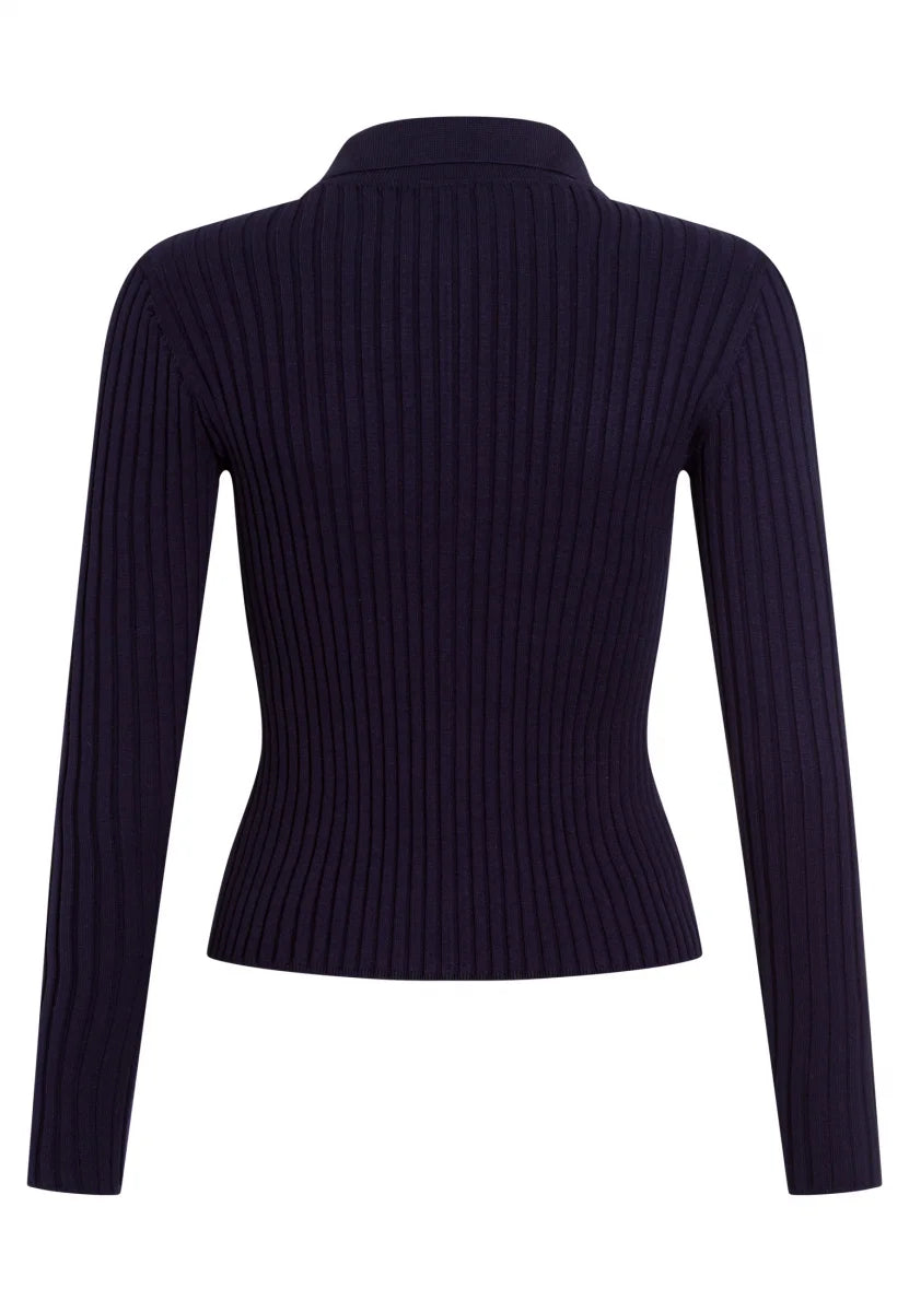 Cardigan with Pockets in navy