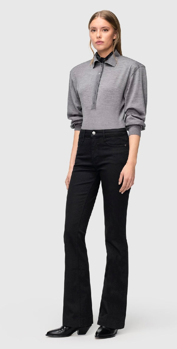 Flared Fit Boot Cut Black