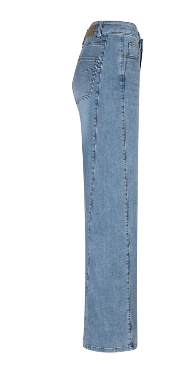 RED BUTTON CLAUDETTE SLANTED SEAM LIGHTBLUE
