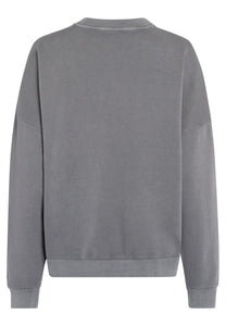 Grey Sweat dress with Brooklyn appliqué