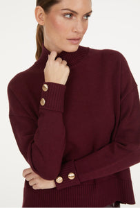 HIGH NECK SWEATER - LIGHT BORDEAUX