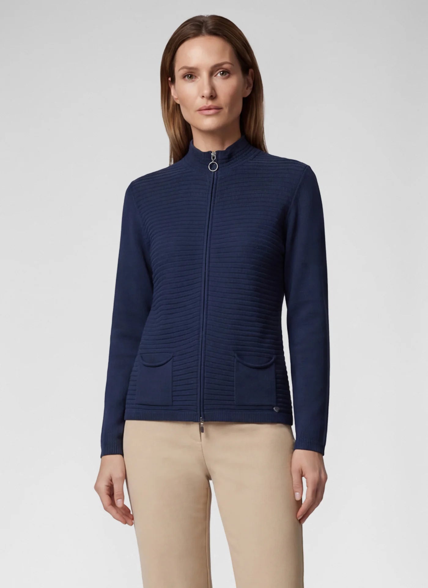 ZIP CARDIGAN - PACIFIC