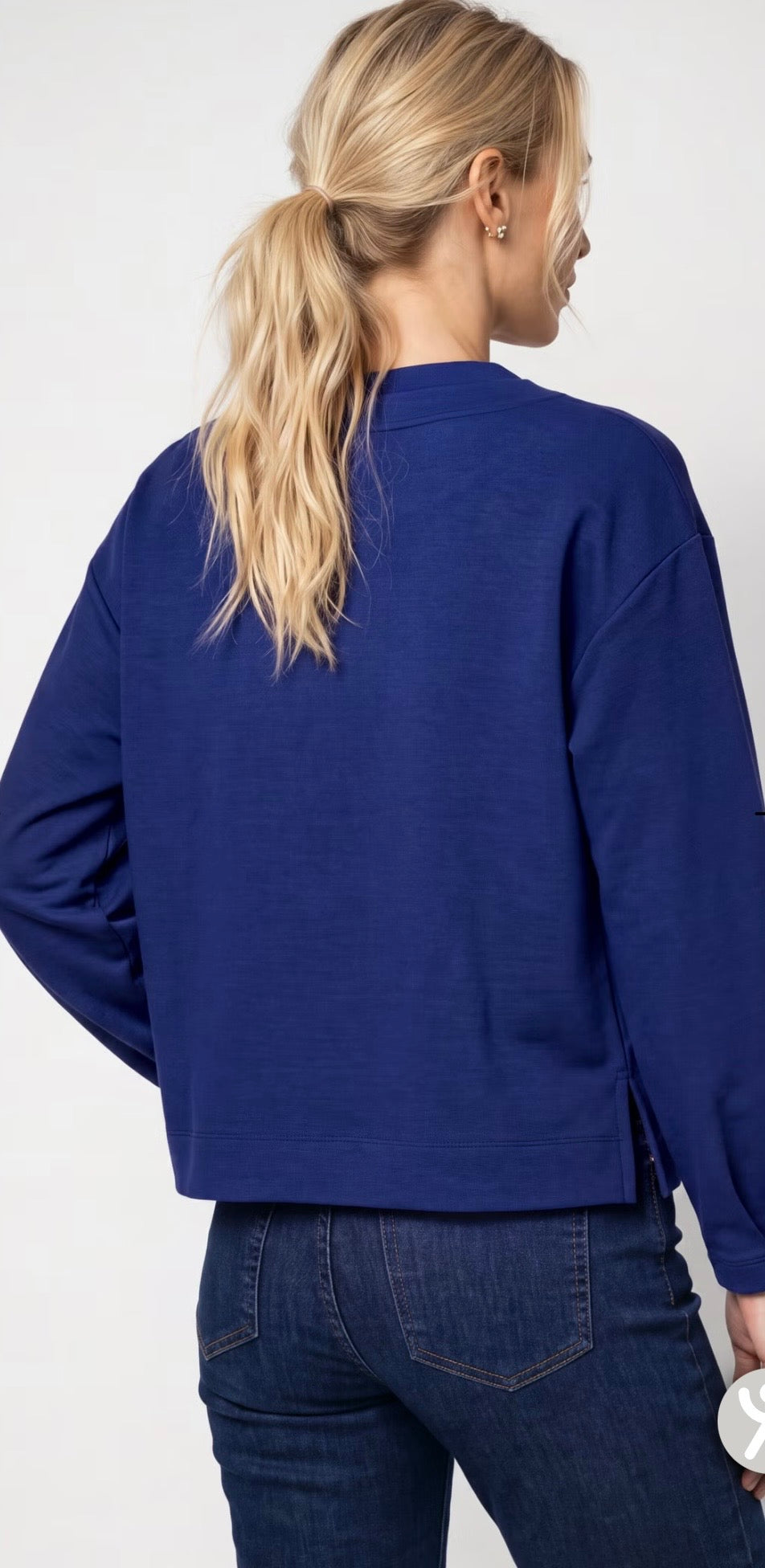 NEW-SWEATSHIRT WITH VELVETY DRAWSTRING
COLOR:Classic navy