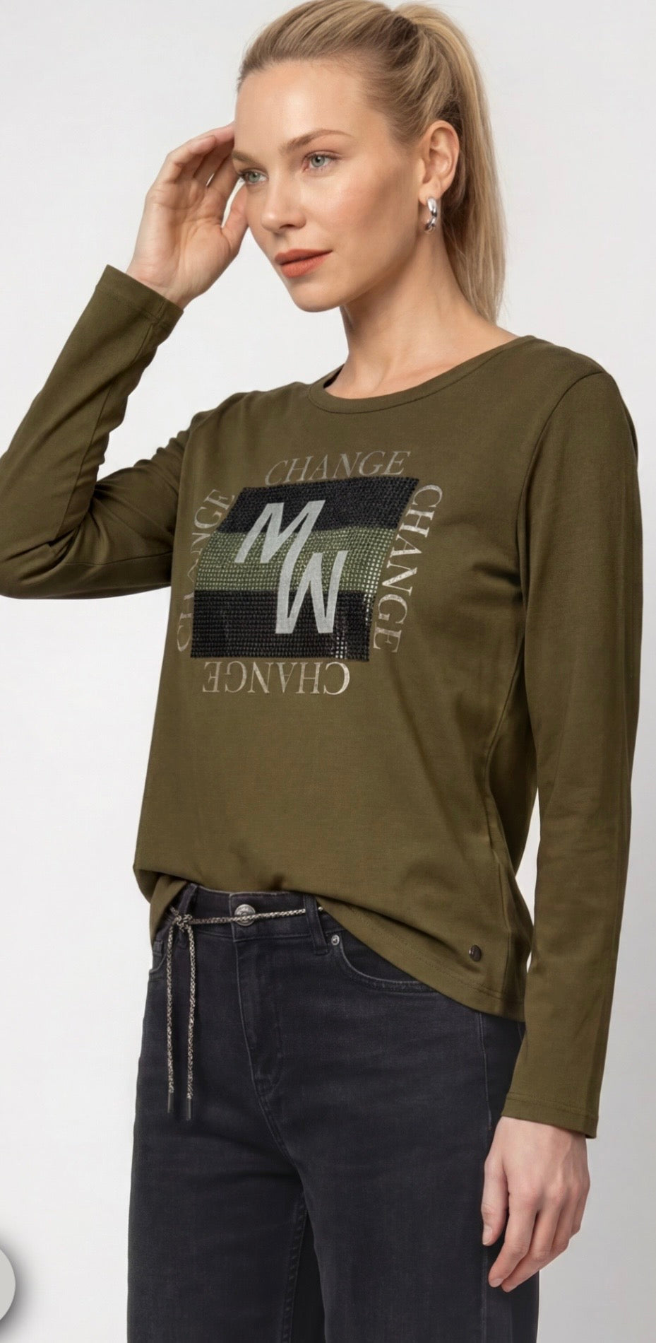 NEWLONG-SLEEVE SHIRT WITH DECORATIVE DETAILS
COLOR:Olive