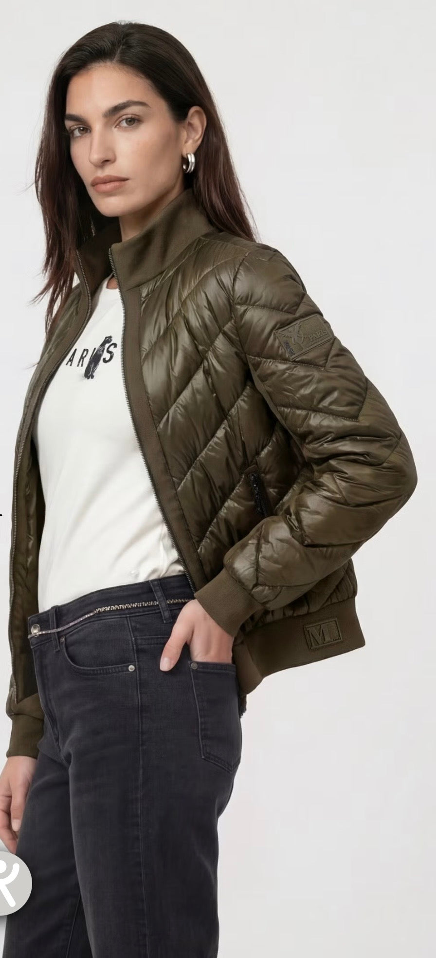 OLIVE JACKET WITH NEOPRENE